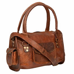 desert town women's genuine leather 7 ltr. vintage brown casual tote-handbags 12x7"-(tote105)