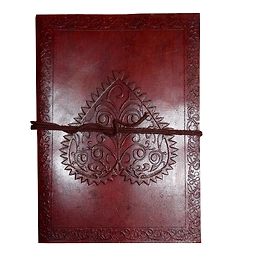 Desert Town Unisex Leather Bound 196 Pages Tan Handmade Unlined Paper Diary 5X7"-DIRL101