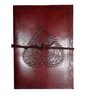 Desert Town Unisex Leather Bound 196 Pages Tan Handmade Unlined Paper Diary 5X7"-DIRL101