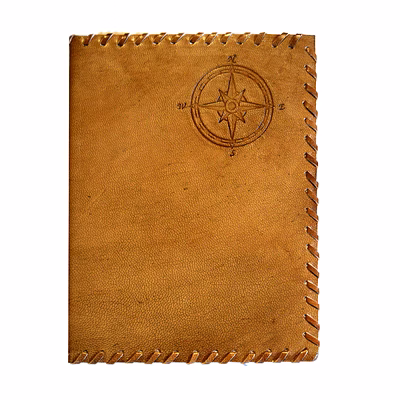desert town unisex leather bound 196 pages vintage brown handmade unlined paper diary 5x7"-dirl103