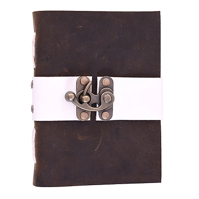Desert Town Unisex Leather Bound 196 Pages Vintage Brown Handmade Unlined Paper Diary 5X7"-DIRL107