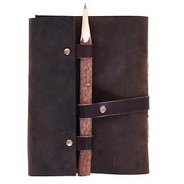 Desert Town Unisex Leather Bound 196 Pages Vintage Brown Handmade Unlined Paper Diary 5X7"-DIRL108