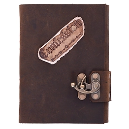 Desert Town Unisex Leather Bound 196 Pages Vintage Brown Handmade Unlined Paper Diary 5X7"-DIRL110
