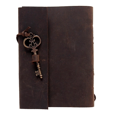Desert Town Unisex Leather Bound 196 Pages Vintage Brown Handmade Unlined Paper Diary 5X7"-DIRL117