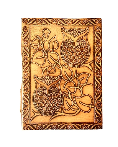 Desert Town Unisex Leather Bound 196 Pages Vintage Brown Handmade Unlined Paper Diary 5X7&quot;-DIRL131-DIRL131-5X7