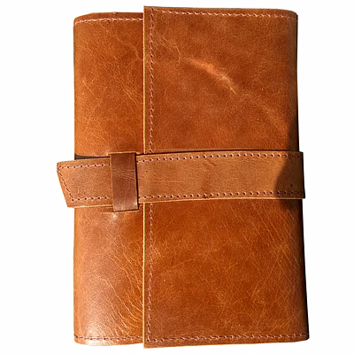 desert town unisex leather bound 96 pages vintage brown handmade unlined paper diary 5x7"-dirl134