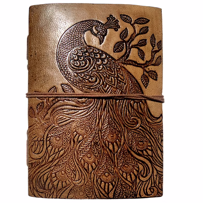 desert town unisex leather bound 196 pages vintage brown handmade unlined paper diary 5x7"-dirl140