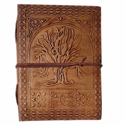 desert town unisex leather bound 196 pages tan handmade unlined paper diary 5x7"-dirl157