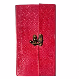 desert town unisex leather bound 196 pages pink handmade unlined paper diary 5x9"-dirl158