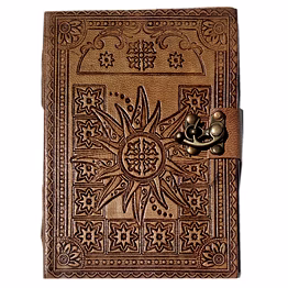 desert town unisex leather bound 196 pages vintage brown handmade unlined paper diary 5x7"-dirl163