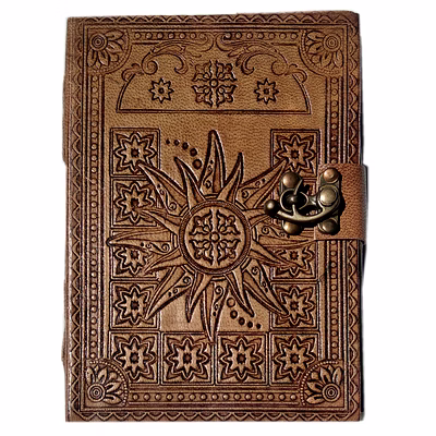 desert town unisex leather bound 196 pages vintage brown handmade unlined paper diary 5x7"-dirl163