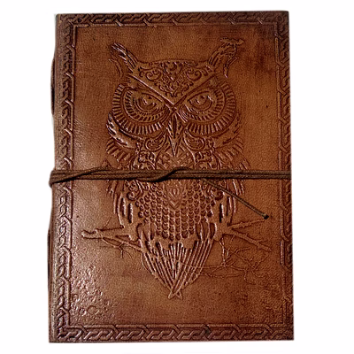 desert town unisex leather bound 196 pages vintage brown handmade unlined paper diary 5x7"-dirl173
