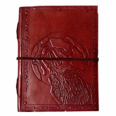 desert town unisex leather bound 196 pages tan handmade unlined paper diary 5x7"-dirl177