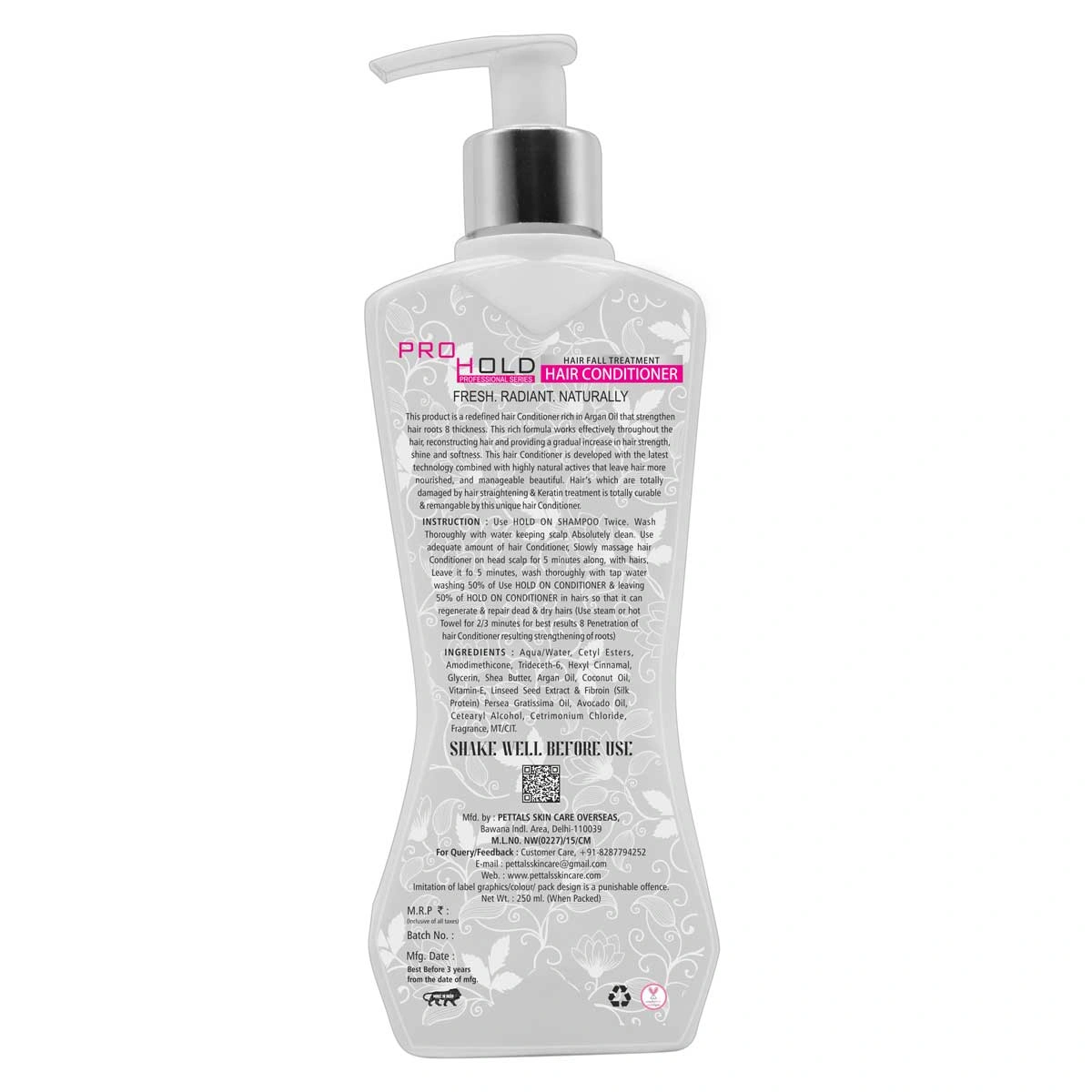 HOLD ON Organic Hair Conditioner, For Reducing Hair Fall | For Dull, Dry &amp; Lifeless Hair- (250ml)-1