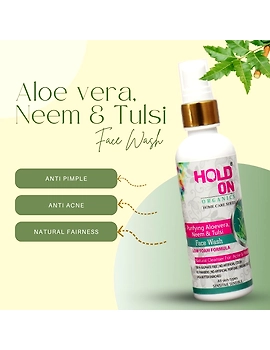 Organic Aloe Vera, Neem &amp; Tulsi Face Wash 100 ml-1-sm