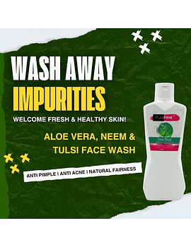Face Wash With Aloe Vera, Neem &amp; Tulsi Extract 250 ml-1-sm