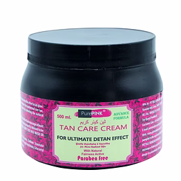 purepink tan care cream with glycolic acid 500 ml