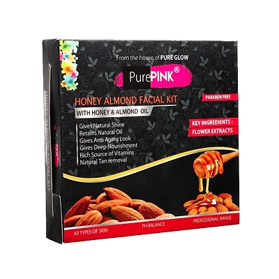 PurePINK Honey & Almond Facial Kit 400 ml