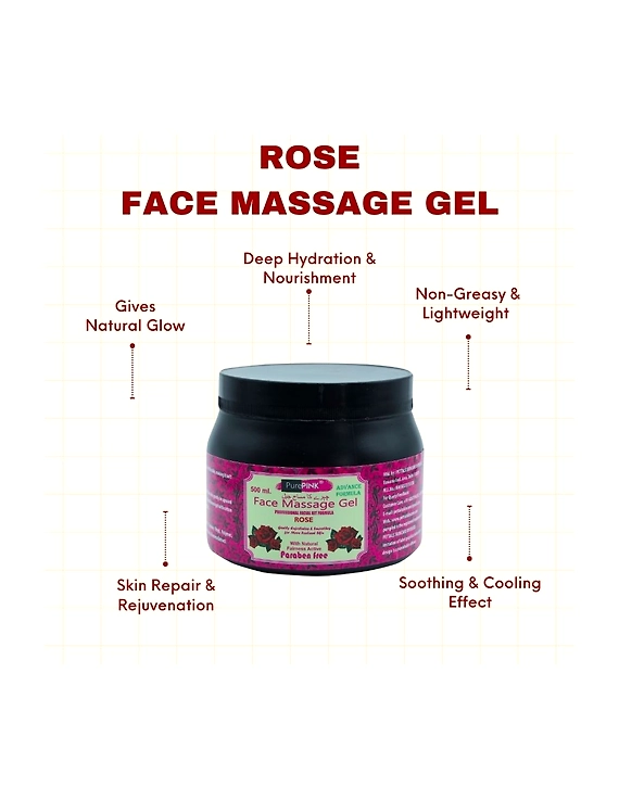 Face Massage Gel Rose 500 ml-1