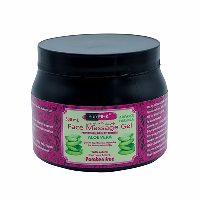 purepink face massage gel with aloe vera extract 500 ml