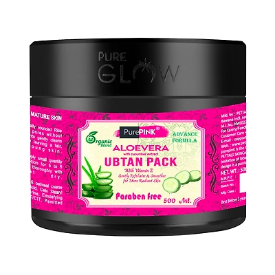 PurePINK Aloe Vera With Cucumber Extract Ubtan Pack 500 ml
