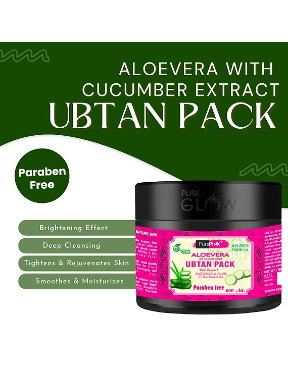 Aloe Vera With Cucumber Extract Ubtan Pack 500 ml-1