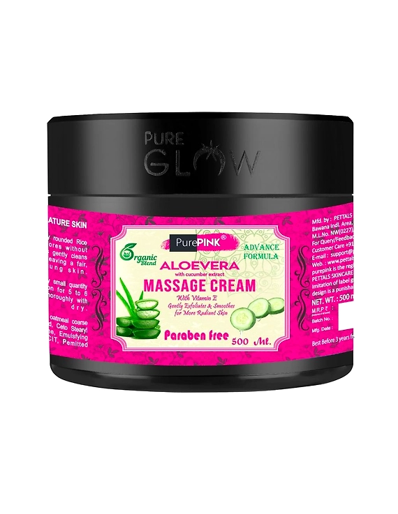 Aloe Vera With Cucumber Extract Massage Cream 500 ml-AVCMC-1