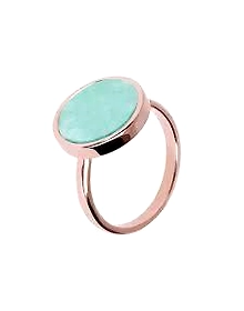 Inaya Round Sky Stone Rose Gold Ring