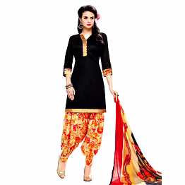 stylee lifestyle black cotton printed dress material