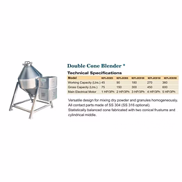 ss double cone blender