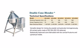 SS Double Cone Blender