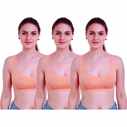 prajo girls, women sports non padded air bra combo