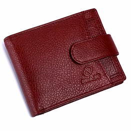 prajo men maroon genuine leather wallet (6 card slots)