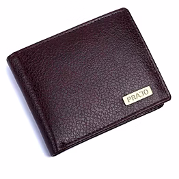 prajo men brown genuine leather wallet (9 card slots)