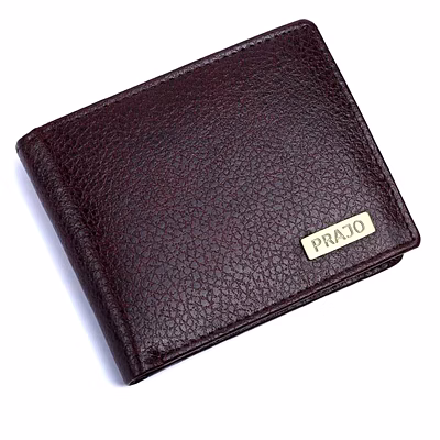 prajo men brown genuine leather wallet (9 card slots)