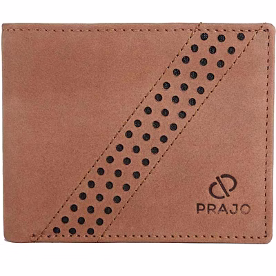 prajo men tan genuine leather wallet (7 card slots)