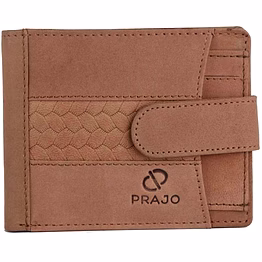 prajo men tan genuine leather wallet (6 card slots)