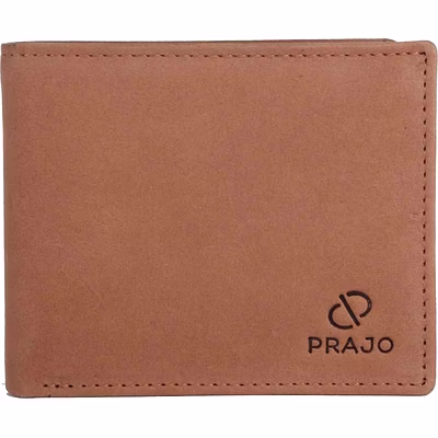 prajo men tan genuine leather wallet (7 card slots)
