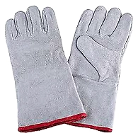 Leather hand gloves