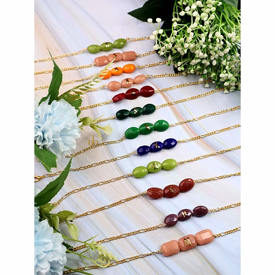 mini quartz stone rakhi