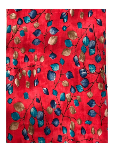Red Floral Cotton Print-2