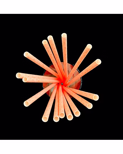 Biodegradable Paper Straws (6mm, Imported, Pack of 50 pieces)-Pink Vortex-2