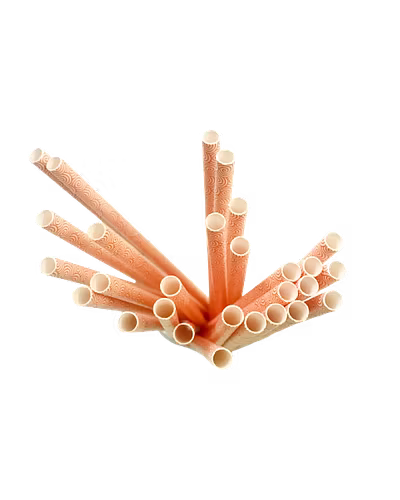 Biodegradable Paper Straws (6mm, Imported, Pack of 50 pieces)-Pink Vortex-1