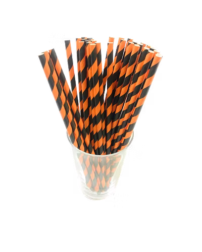 Biodegradable Paper Straws (6mm, Imported, Pack of 50 pieces)-VSPSI6BOS