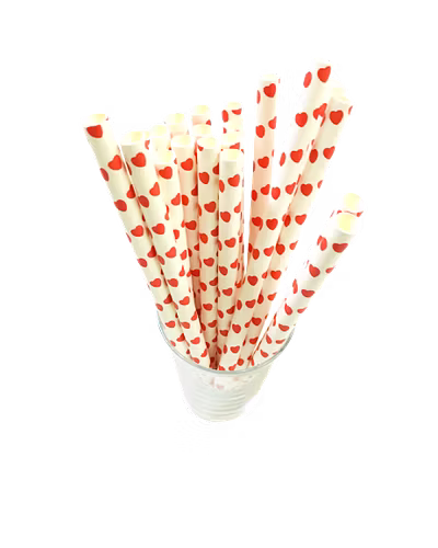 Biodegradable Paper Straws (10mm, Imported, Pack of 50 pieces)-VSPSI10REH