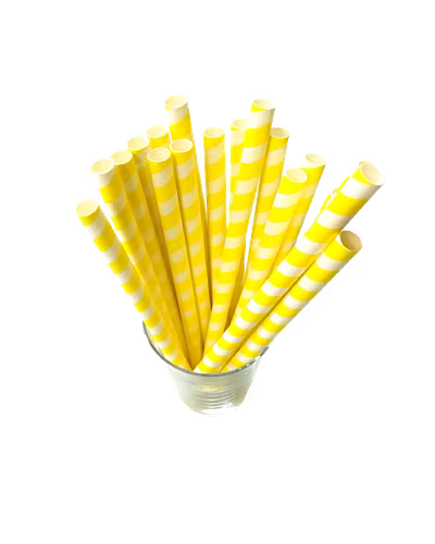 Biodegradable Paper Straws (10mm, Imported, Pack of 50 pieces)-VSPSI10YES