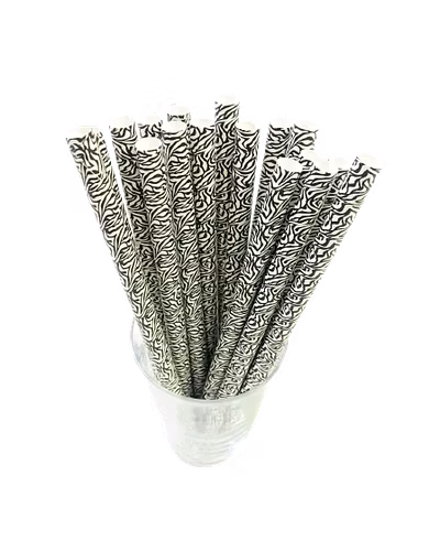 Biodegradable Paper Straws (10mm, Imported, Pack of 50 pieces)-VSPSI10ZES