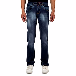Pitchers Men's Dark blue knitted Cotton Lycra(Spandex) PJ014 denim Jeans Pant