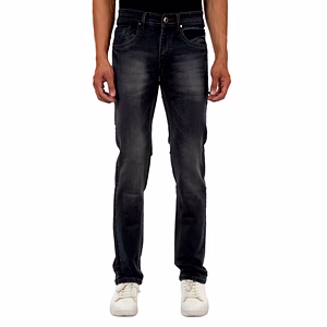 Pitchers Men's Khaki tint washed knitted Cotton Lycra(Stretchable)PJ015 denim Jeans Pant