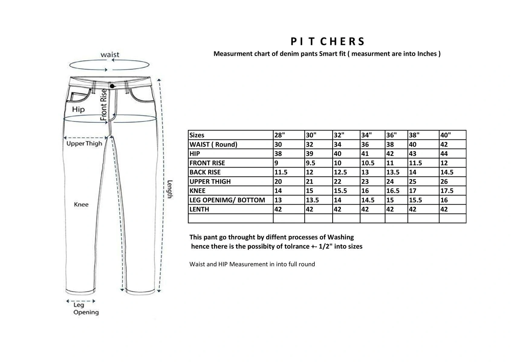 Pitchers Men's Black Over died Knitted Cotton Lycra( Stretchable) PJ016 denim Jeans Pant-30-2